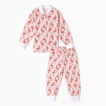 Комплект (кофточка, штанишки), цвет персик/фламинго, рост 56 см