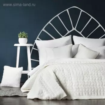 Комплект «Конни»: покрывало 160 х 220 см, наволочка 40 х 40 см - 2 шт, цвет белый