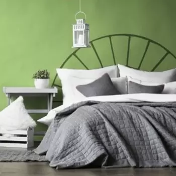 Комплект «Конни»: покрывало 160 х 220 см, наволочка 40 х 40 см - 2 шт, цвет тёмно - серый