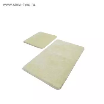 Комплект ковриков для ванной HAVAI, 2 шт, размер 50 х 80 см и 40 х 50 см, акрил, цвет экрю