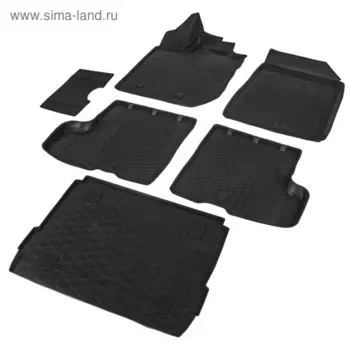 Комплект ковриков Rival Lada Xray Cross без вещевого ящика/с полкой 2018-н.в., 6 шт, K16007003-4