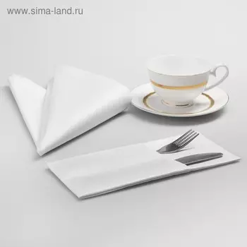 Комплект кувертов «Густав», размер 10 х 24 см - 4 шт, цвет белый