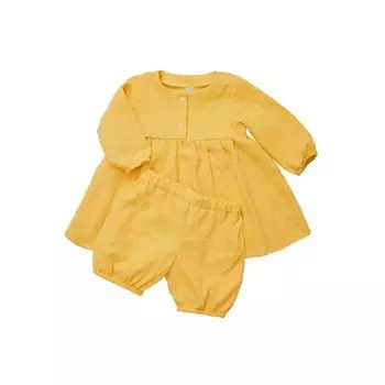 Комплект летний для девочки, рост 74 см, цвет жёлтый