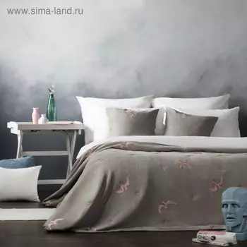Комплект «Либерти»: покрывало 230 х 250 см, наволочки 45 х 45 см - 2 шт, серый