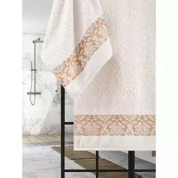 Комплект махровых полотенец Bond, размер 50x90 см, 70x140 см, цвет кремовый