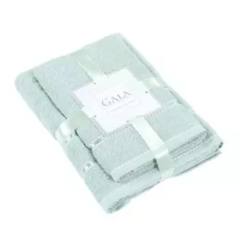 Комплект махровых полотенец «Тринити», размер 50х80 см, 70х130 см, цвет ментол 2 шт