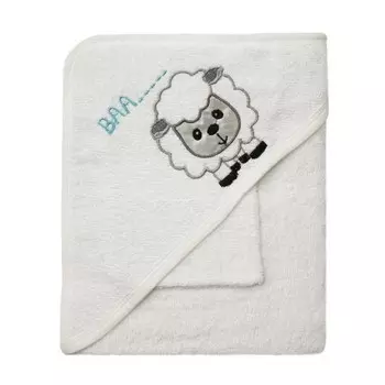 Комплект махровый, размер 110х110 см, цвет белый