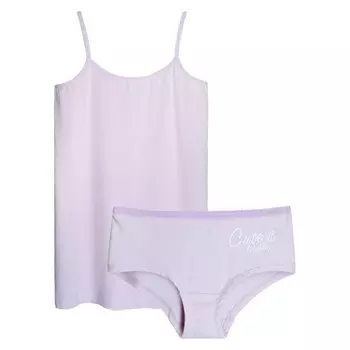 Комплект: майка и трусы для девочки, рост 140 см, цвет лиловый