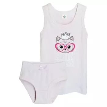 Комплект: майка и трусы для девочки, рост 86 см, цвет лиловый