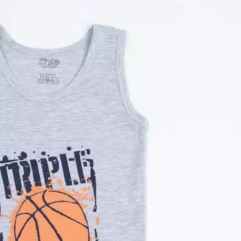 Комплект (майка/трусы-боксеры) для мальчика, цвет тёмно-синий, рост 98-104см