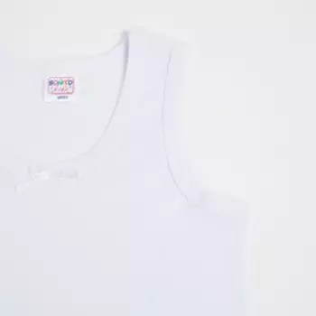 Комплект (майка, трусы) для девочки, цвет белый, рост 104 см