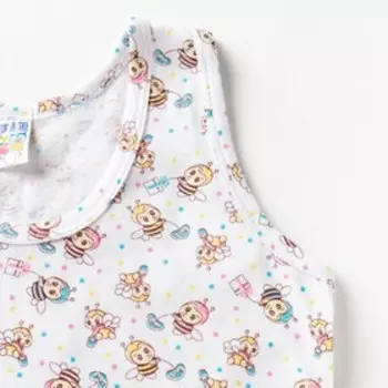 Комплект (майка, трусы) для девочки, цвет белый, рост 116