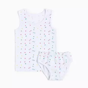 Комплект (майка+трусы) для девочки, цвет МИКС, рост 110-116 см