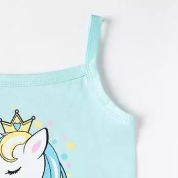 Комплект (майка, трусы) для девочки, цвет мята, рост 134-140 см