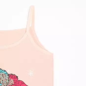 Комплект (майка, трусы) для девочки, цвет персиковый, рост 134-140 см