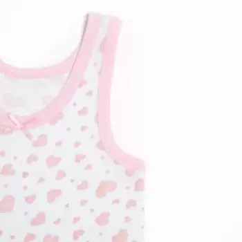 Комплект (майка, трусы) для девочки, цвет розовый, рост 128-134 см