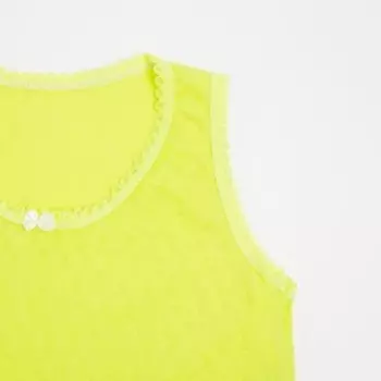 Комплект (майка, трусы) для девочки, цвет зелёный, рост 134 см