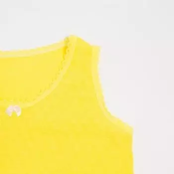 Комплект (майка, трусы) для девочки, цвет жёлтый, рост 134 см