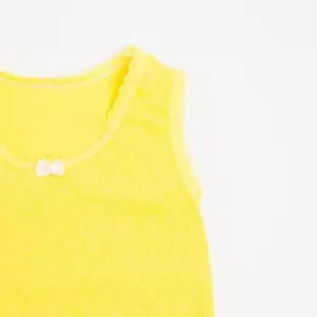 Комплект (майка, трусы) для девочки, цвет жёлтый, рост 92 см