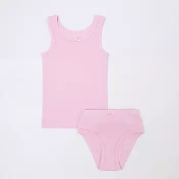 Комплект (майка+трусы) для девочки К2590, цвет св.розовый, рост 86 см (52)