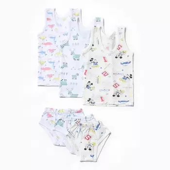 Комплект (майка, трусы) для мальчика, цвет МИКС, рост 116-122 см