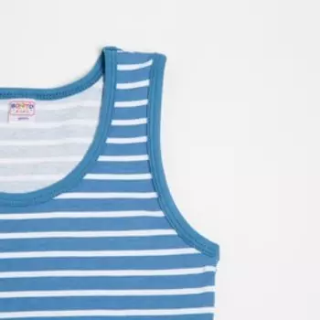 Комплект (майка, трусы) для мальчика, цвет джинс, рост 122 см