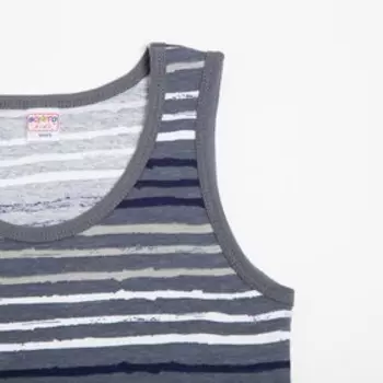 Комплект (майка, трусы) для мальчика, цвет графит, рост 140 см