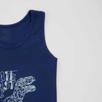 Комплект (майка, трусы) для мальчика, цвет синий, рост 140-146 см