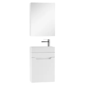 Комплект мебели для ванной «Айсберг. Мечта. Енисей 40», без ящика, подвесной, цвет белый