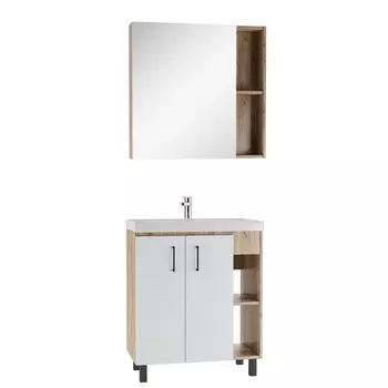 Комплект мебели для ванной «Домино. Craft. Фостер 80», цвет белый матовый