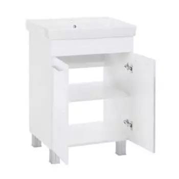 Комплект мебели Квадро 60: тумба с раковиной + шкаф-зеркало