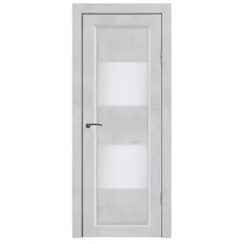 Дверь межкомнатная комплект «М-1/07», со стеклом, 2000900 мм, цвет бетон снежный