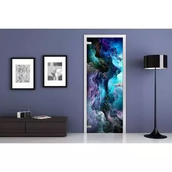 Комплект межкомнатной стеклянной двери PSAbstraction-13, 2000 × 600 мм, правый, фотопечать