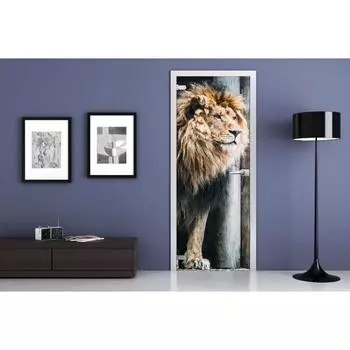 Комплект межкомнатной стеклянной двери PSAnimals-01-28, 2000 × 800 мм, левый, фотопечать