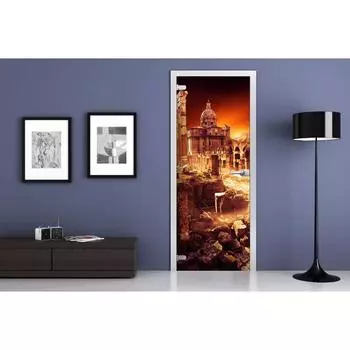 Комплект межкомнатной стеклянной двери PSCity-11-27, 2000 × 700 мм, левый, фотопечать