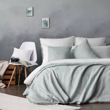 Комплект «Мика»: покрывало 230 х 250 см, наволочки 45 х 45 см - 2 шт, голубой