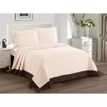 Комплект Monifico: покрывало 240 × 260 см, наволочка 50 × 70 см - 2 шт, цвет светло - розовый