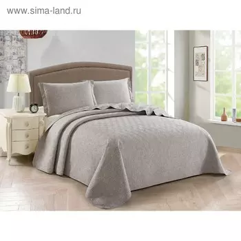 Комплект Muscat: покрывало 230 250 см, 50 70 см - 2 шт, серо - коричневый