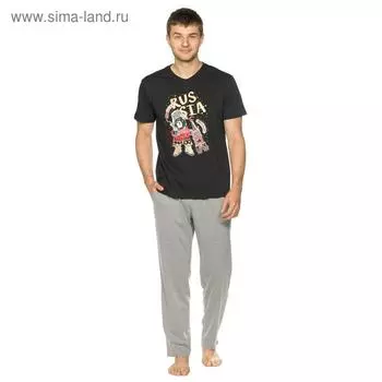 Комплект мужской, размер L, цвет чёрный