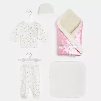 Комплект на выписку (6 предметов) вет розовый