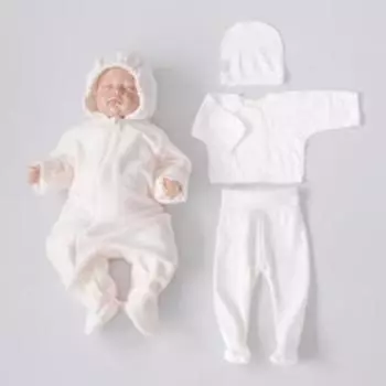 Комплект на выписку 6 предметов «Зефир», рост 56-62 см