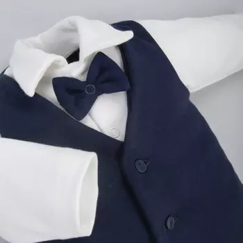 Комплект на выписку демисезонный KinDerLitto «Юный джентльмен-1», 5 предметов, рост 50-56 см, цвет тёмно-синий