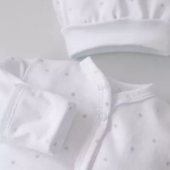 Комплект на выписку демисезонный KinDerLitto «Новые звёздочки-3», 5 предметов, рост 50-56 см, цвет молочный