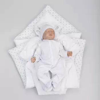 Комплект на выписку демисезонный KinDerLitto «Новый пломбир», 5 предметов, рост 50-56 см, цвет белый