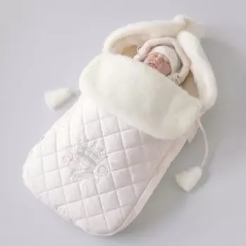 Комплект на выписку «Империя» зимний, рост 56-62 см, 5 предметов, цвет молочный