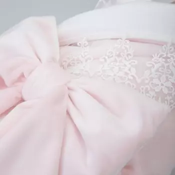 Комплект на выписку KinDerLitto «Бристоль», 5 предметов: одеяло, пелёнка, комбинезон-слип, шапочка, бант, демисезонный, рост 50-56 см, цвет розовый