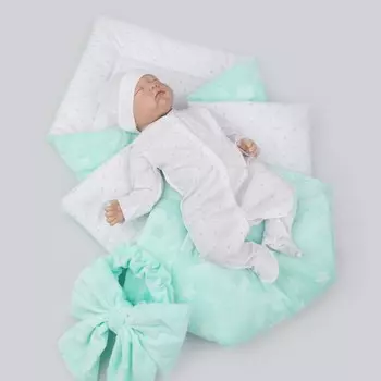 Комплект на выписку KinDerLitto «Звездные дорожки», 4 предмета, рост 50-56 см, цвет мята