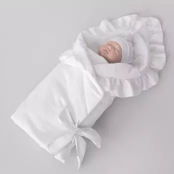 Комплект на выписку KinDerLitto «Сатин», 4 предмета, рост 50-56 см, цвет белый