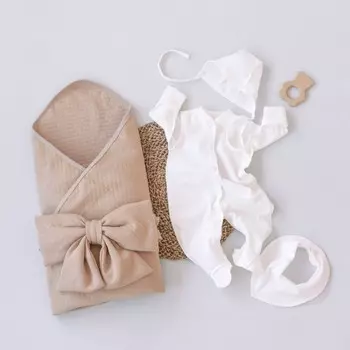 Комплект на выписку «Новая Классика», рост рост 50-56 см, цвет капучино