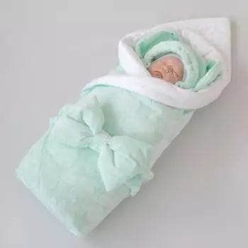 Комплект на выписку «Новые Звёздочки» зимний, рост 56-62 см, 5 предметов, цвет мята